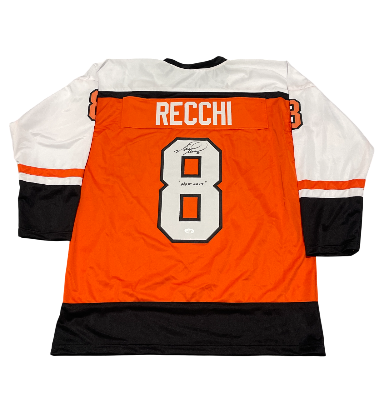 Mark Recchi Signed Custom Jersey w/ HOF 2017 JSA Authenticated-Powers Sports Memorabilia