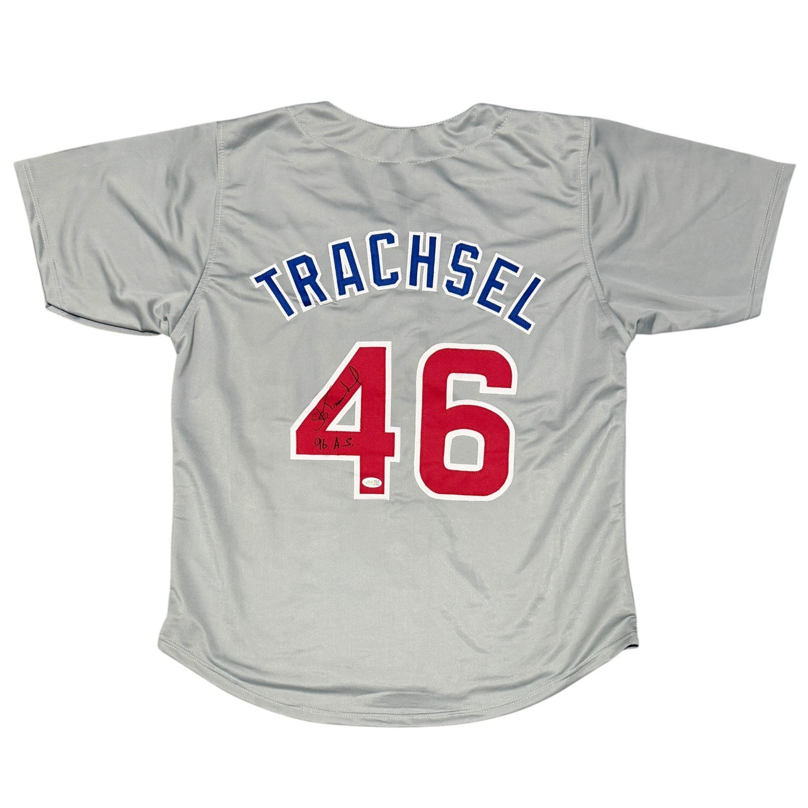 Steve Trachsel Signed Custom Jersey w/ 96 AS JSA Witness Authenticated-Powers Sports Memorabilia