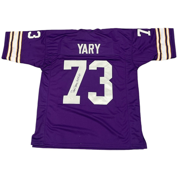 Ron Yary Signed Custom Jersey w/ HOF 01 JSA Authenticated-Powers Sports Memorabilia