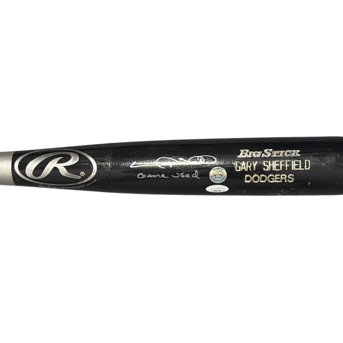 Gary Sheffield Signed Game Used Rawlings Black Bat JSA COA Dodgers B-Powers Sports Memorabilia