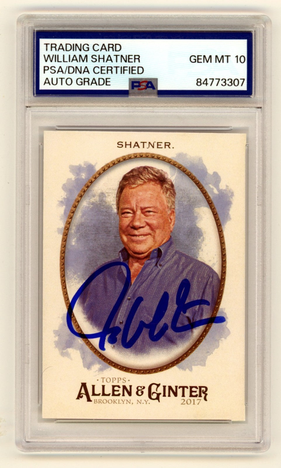 William Shatner 2017 Topps Allen & Ginter #246 Rare Signed PSA 10 Auto Star Trek-Powers Sports Memorabilia