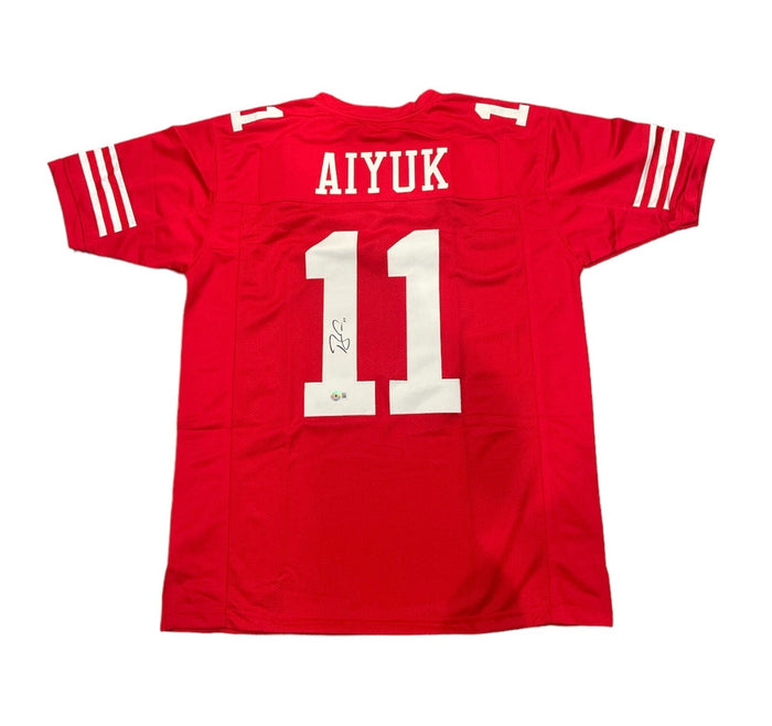 Brandon Aiyuk Signed Custom Jersey Beckett Witness Authenticated-Powers Sports Memorabilia