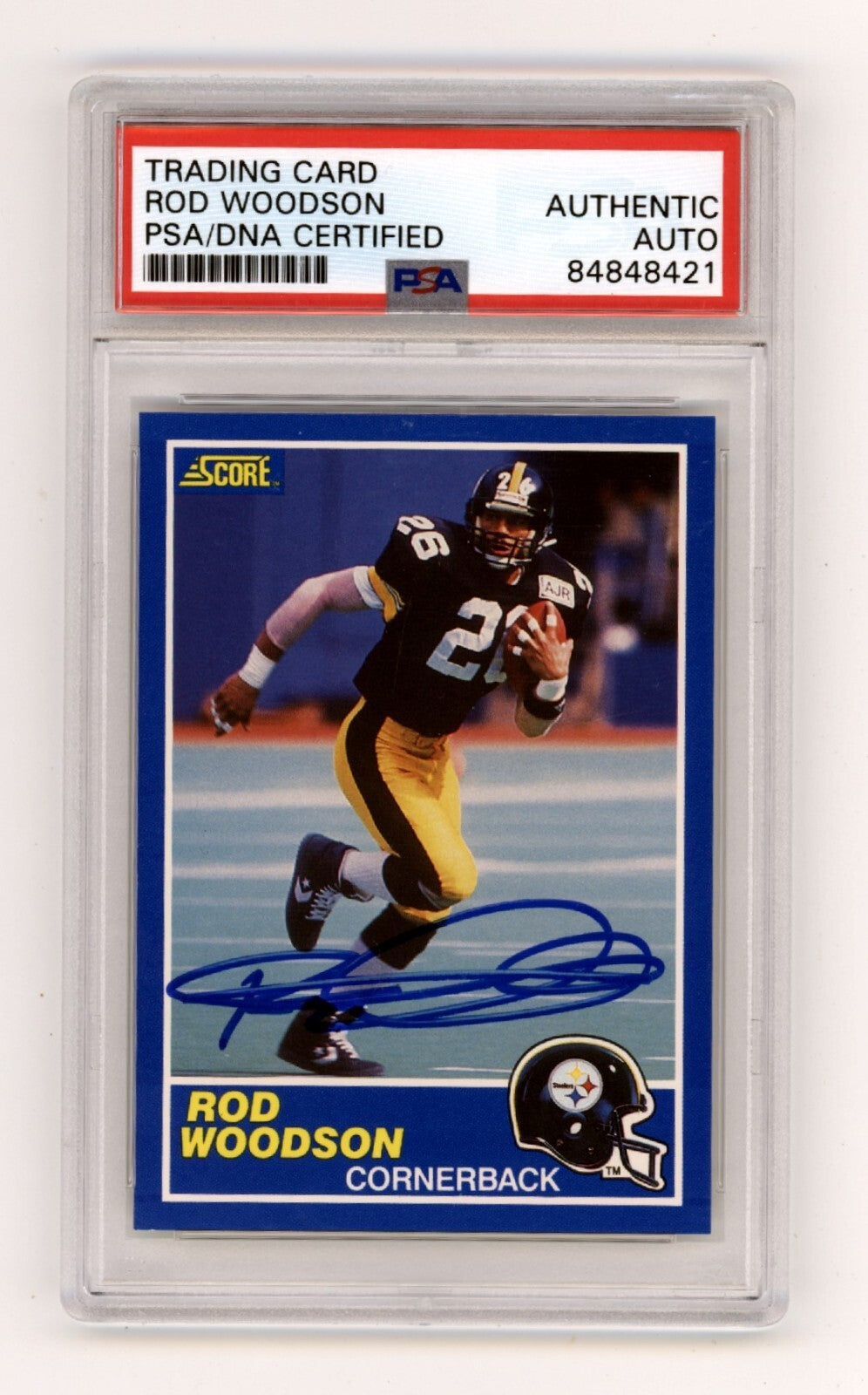 Rod Woodson 1989 Score #78 Rookie RC Signed PSA DNA Authentic Auto Steelers-Powers Sports Memorabilia