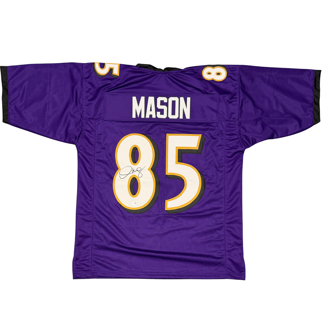Derrick Mason Signed Custom Jersey JSA Witness Authenticated - Purple Jersey-Powers Sports Memorabilia