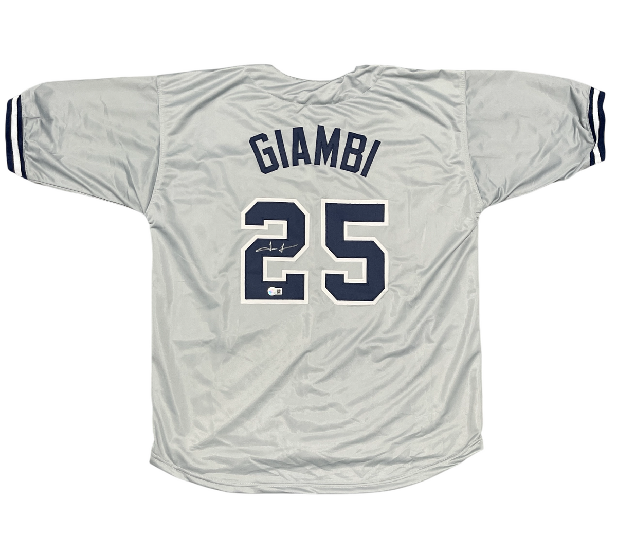 Jason Giambi Signed Autographed New York Yankees Custom Jersey Beckett BAS COA-Powers Sports Memorabilia