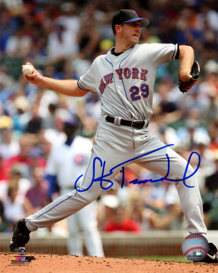 Steve Trachsel Signed New York Mets 8x10 Photo File LSCM Authenticated #2-Powers Sports Memorabilia