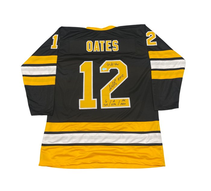Adam Oates Signed Custom Jersey w/ HOF + Stats Beckett Witness Authenticated-Powers Sports Memorabilia