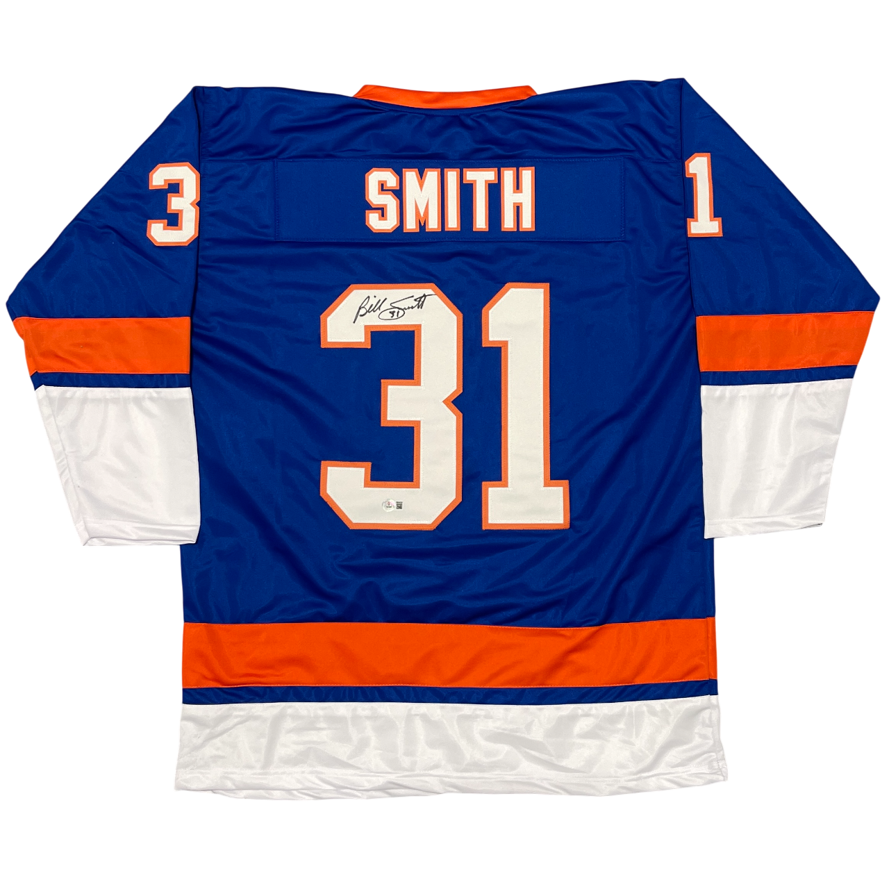 Billy Smith Signed Custom Jersey Beckett Witness Authenticated-Powers Sports Memorabilia