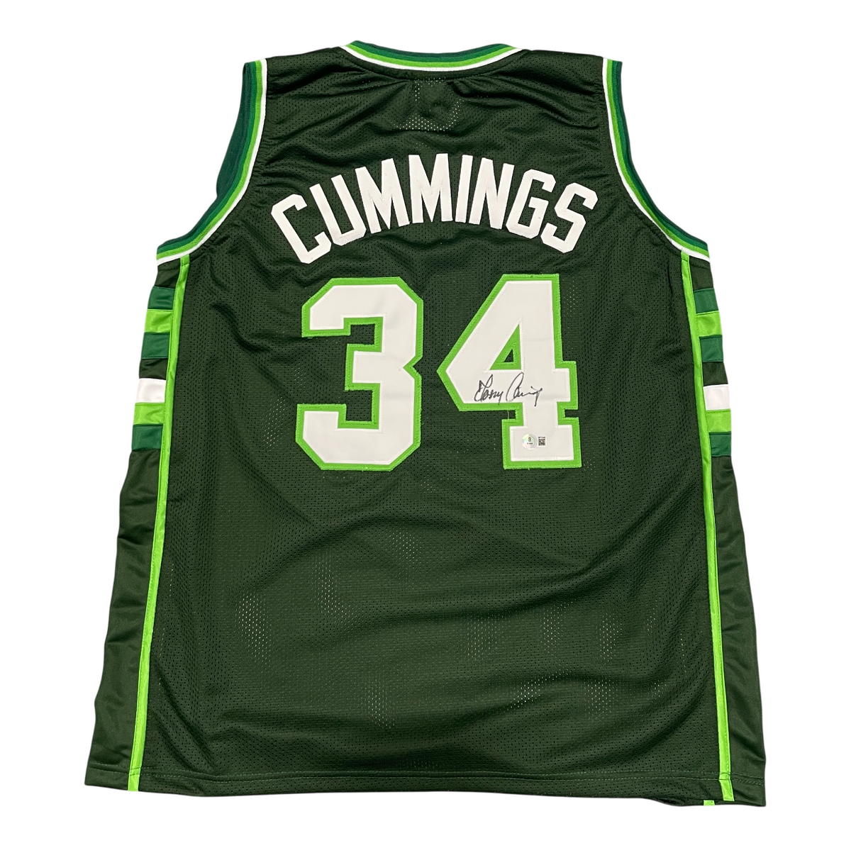 Terry Cummings Signed Custom Jersey Beckett Witness Authenticated-Powers Sports Memorabilia