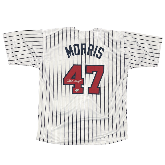 Jack Morris Signed Minnesota Custom Jersey w/ #47 Beckett Witness BAS COA-Powers Sports Memorabilia