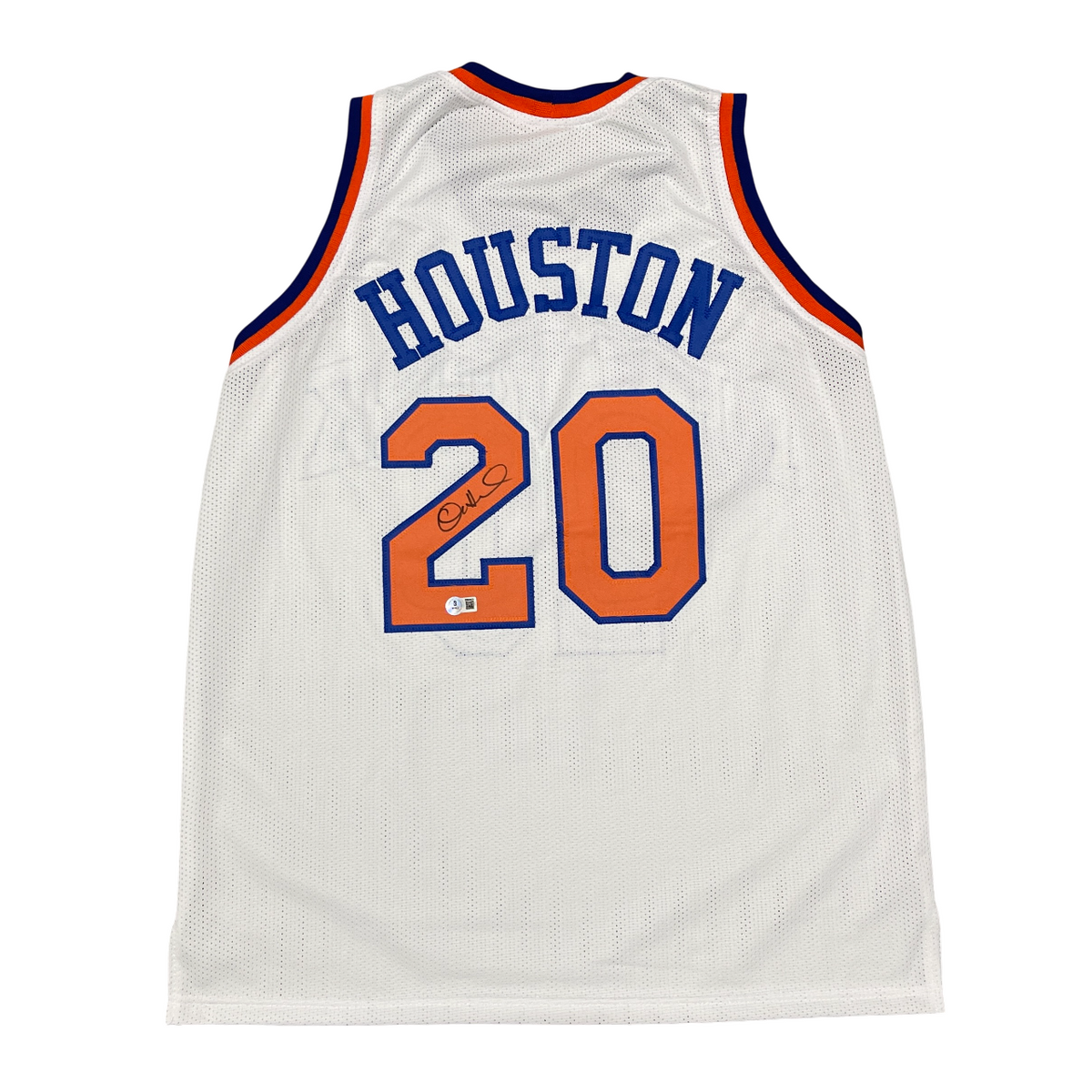 Allan Houston Signed Custom Jersey Beckett Witness Authenticated-Powers Sports Memorabilia