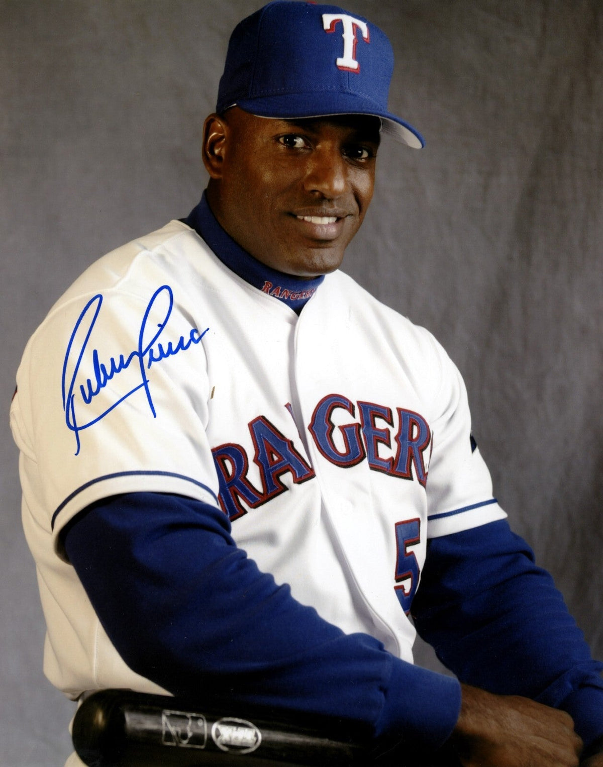Ruben Sierra Signed Texas Rangers 8x10 Photo LSCM Authenticated #2-Powers Sports Memorabilia