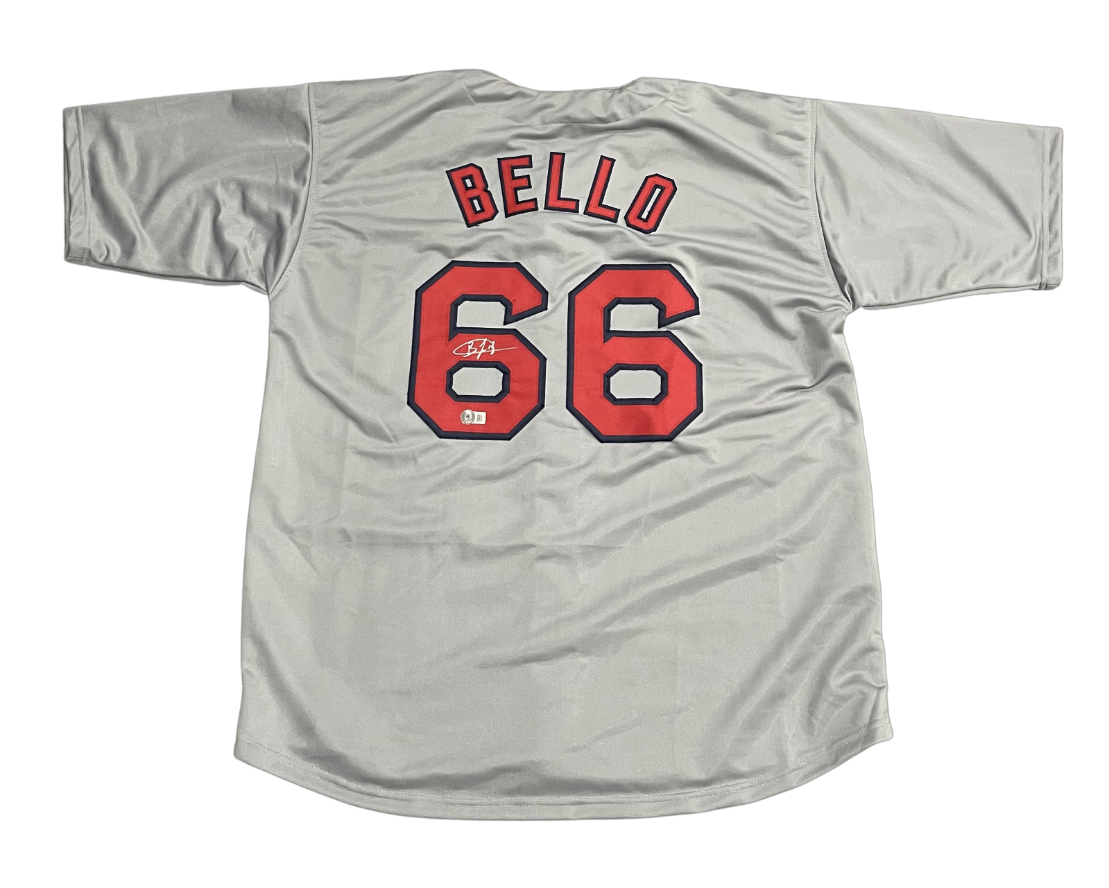 Brayan Bello Signed Custom Jersey Beckett Witness Authenticated - Grey Jersey-Powers Sports Memorabilia