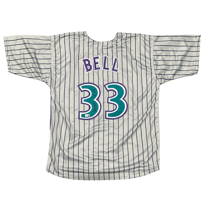 Jay Bell Signed Arizona Diamondbacks Custom Jersey w/ 01 WSC Beckett Wit BAS COA-Powers Sports Memorabilia