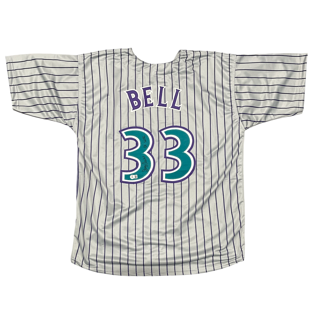 Jay Bell Signed Custom Jersey w/ 01 WSC Beckett Witness Authenticated-Powers Sports Memorabilia