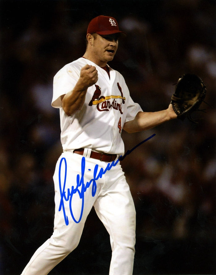 Jason Isringhausen Signed Cardinals 8x10 Photo LSCM Authenticated #2-Powers Sports Memorabilia