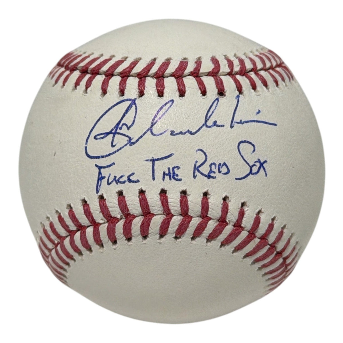 Joba Chamberlain Signed ROMLB Baseball w/ F**k The Red Sox JSA Witness Authenticated-Powers Sports Memorabilia