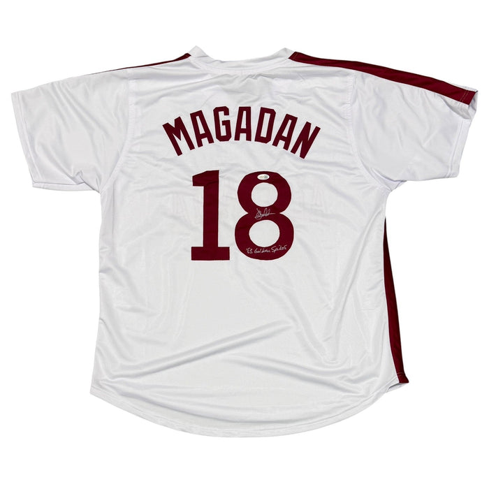 Dave Magadan Signed Alabama Custom Jersey w/ 83 Golden Spikes JSA Witness Authenticated-Powers Sports Memorabilia