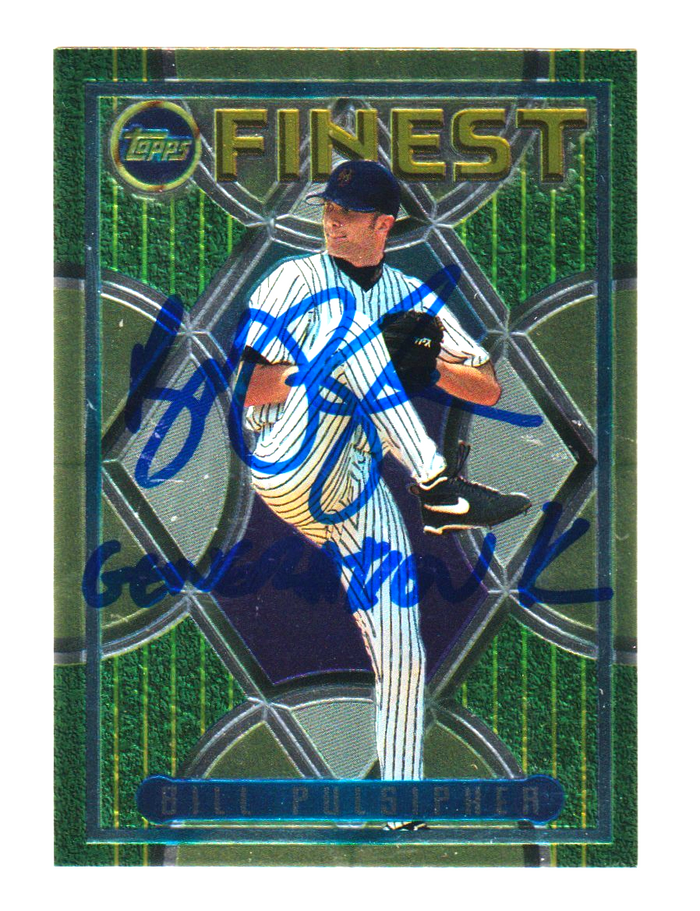 Bill Pulsipher Signed 1995 Topps Finest #294 w/ Generation K LSCM Authenticated NY Mets-Powers Sports Memorabilia