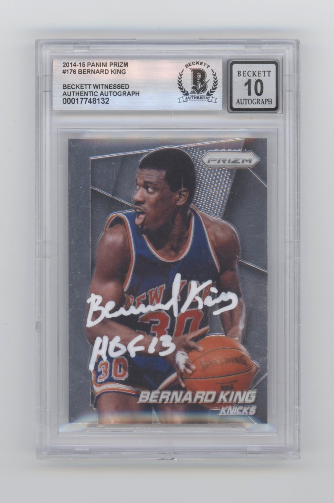 Bernard King 2014-2015 Panini Prizm #176 Signed w/HOF Beckett BGS 10 Auto Knicks-Powers Sports Memorabilia