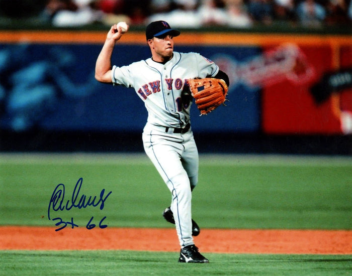 Rey Ordonez Signed New York Mets 8x10 Photo w/ 3x GG LSCM Authenticated #1-Powers Sports Memorabilia