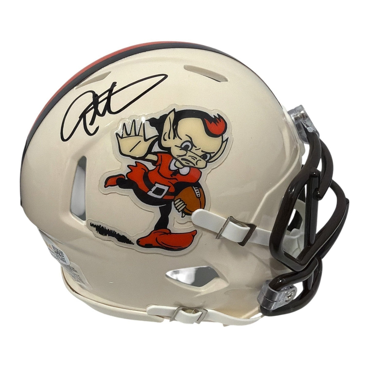 Eric Metcalf Signed Cleveland Browns Retro Mini Helmet JSA Witness COA-Powers Sports Memorabilia