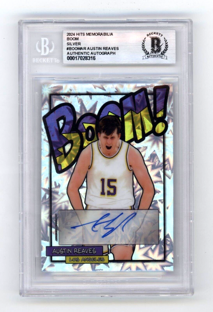 Austin Reaves 2024 Hits Memorabilia BOOM Silver JSY # 15/20 Signed BGS BAS Auto-Powers Sports Memorabilia