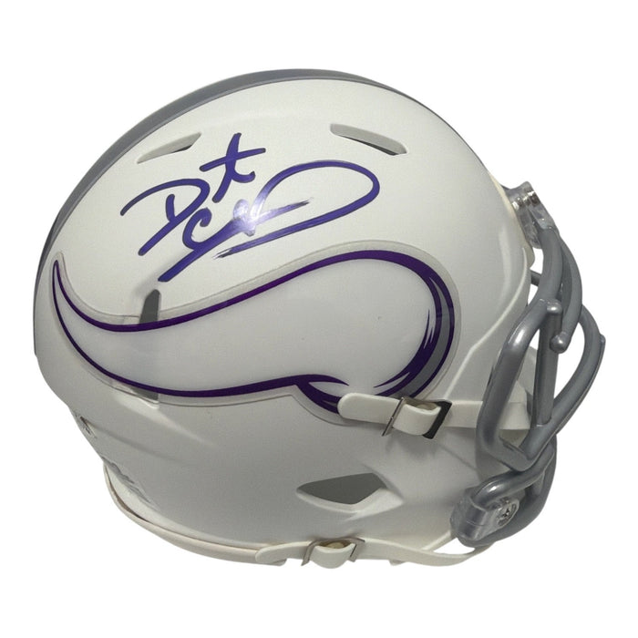 Daunte Culpepper Signed Minnesota Vikings ALT White Mini Helmet JSA Witness Authenticated-Powers Sports Memorabilia