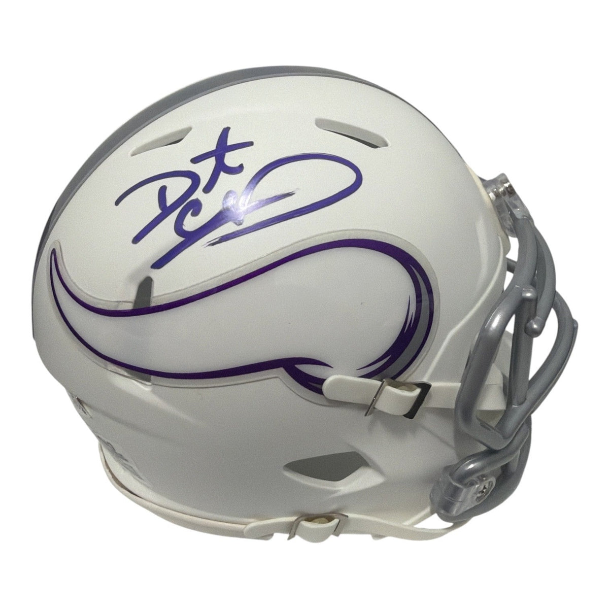 Daunte Culpepper Signed Minnesota Vikings ALT White Mini Helmet JSA Witness COA-Powers Sports Memorabilia