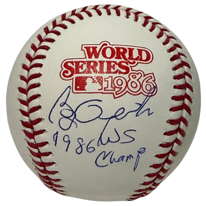 Bobby Ojeda Signed 1986 World Series Baseball w/ WS Champ Insc. JSA Witness Authenticated-Powers Sports Memorabilia