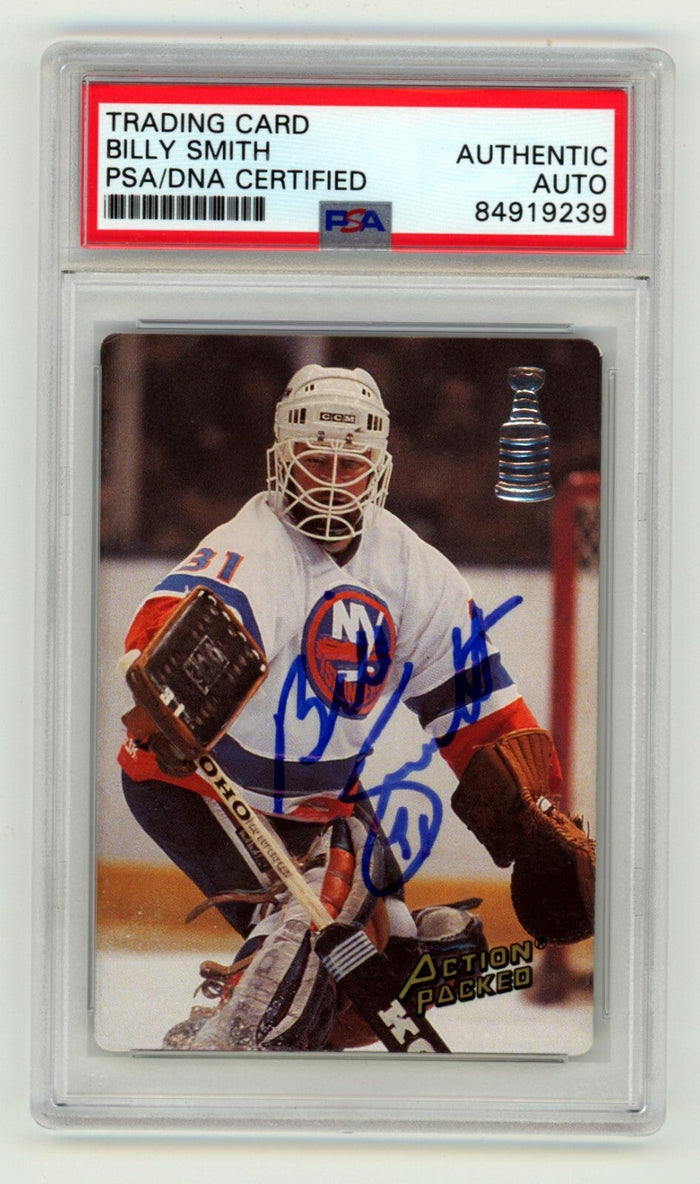 Billy Smith 1993 Action Packed #3 Signed PSA/DNA Authenticated NY Islanders HOF-Powers Sports Memorabilia