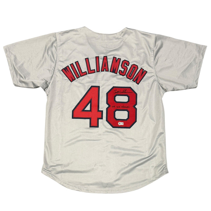 Scott Williamson Signed Custom Jersey w/ 04 WS Champs Beckett W Beckett Authenticated-Powers Sports Memorabilia