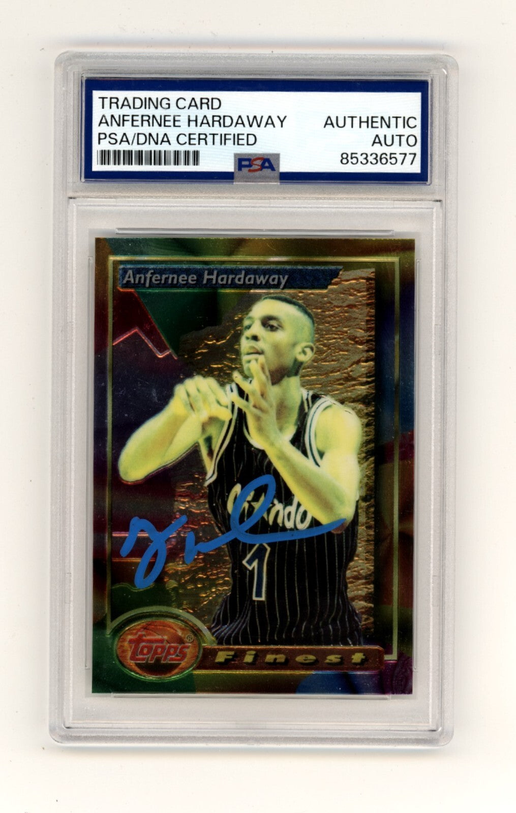 Anfernee Hardaway 1993-94 Topps Finest #189 Signed Rookie RC PSA Auto Magic-Powers Sports Memorabilia