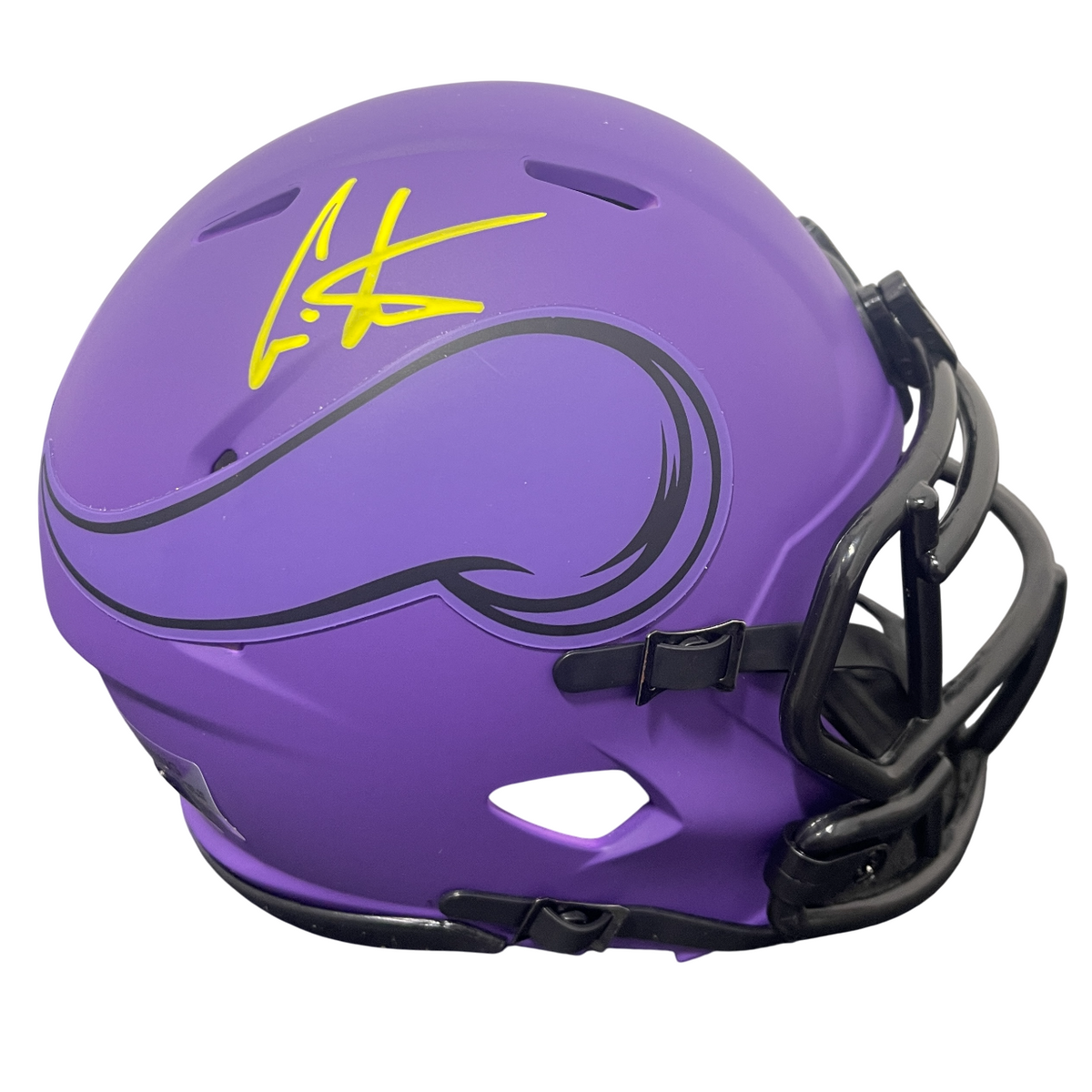 Cris Carter Signed Minnesota Vikings Rave Mini Helmet Beckett Witness Authenticated-Powers Sports Memorabilia