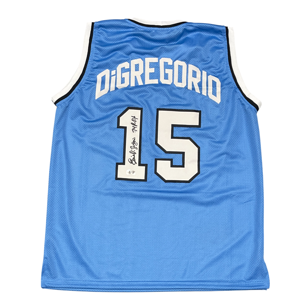 Ernie DiGregorio Signed Custom Jersey w/ 74 ROY Beckett BAS W Authenticated-Powers Sports Memorabilia