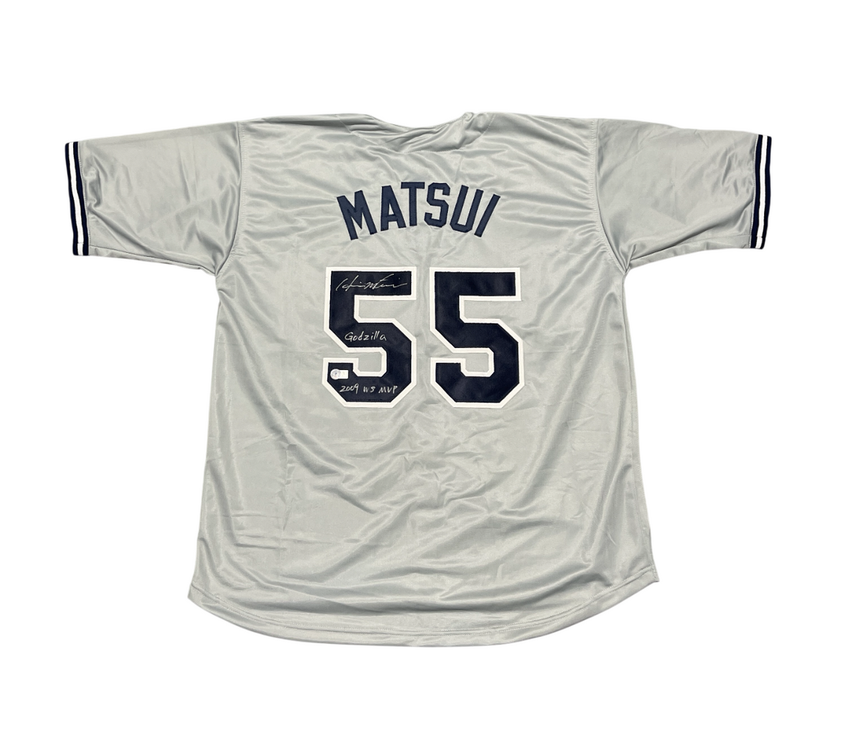 Hideki Matsui Signed New York Yankees Custom Jersey w 2 Ins Beckett BAS COA-Powers Sports Memorabilia