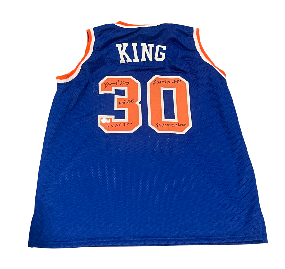 Bernard King Signed Custom Jersey w/ 4 Insc Beckett Witness Authenticated-Powers Sports Memorabilia