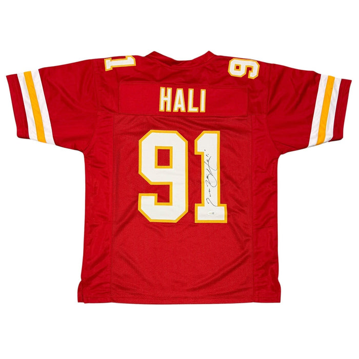 Tamba Hali Signed Custom Jersey JSA Witness Authenticated-Powers Sports Memorabilia