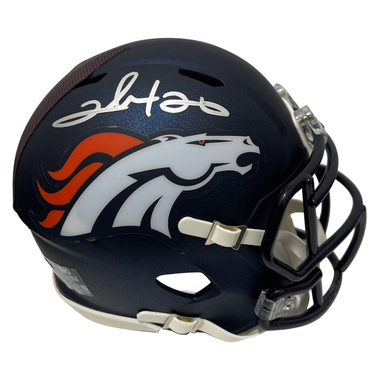 Clinton Portis Signed Auto Broncos Speed Mini Helmet Beckett Witness Authenticated-Powers Sports Memorabilia