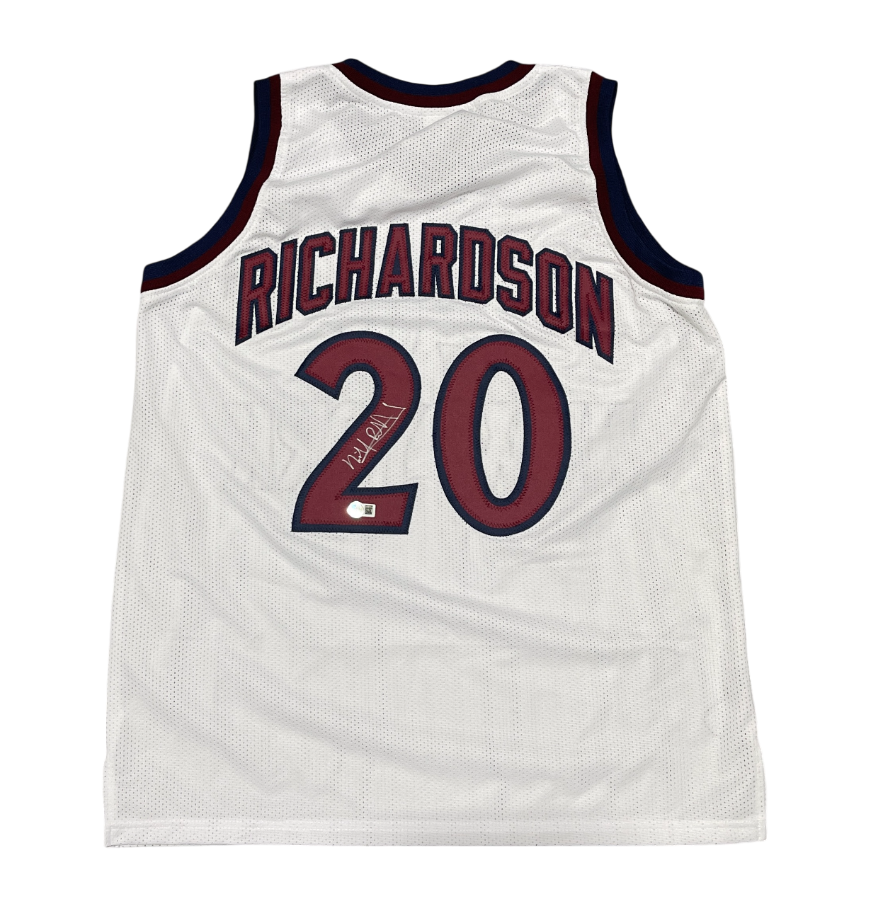 Micheal Ray Richardson Signed Custom Jersey Beckett Witness Authenticated - White Jersey-Powers Sports Memorabilia