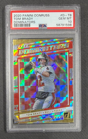Tom Brady 2020 Panini Donruss Dominators Card #D-TB PSA 10-Powers Sports Memorabilia