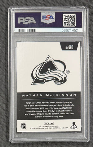 Nathan MacKinnon 2013 Panini Rookie Anthology Hockey Hot Rookies Card #686 Graded PSA 8 Cert #58871452-Powers Sports Memorabilia