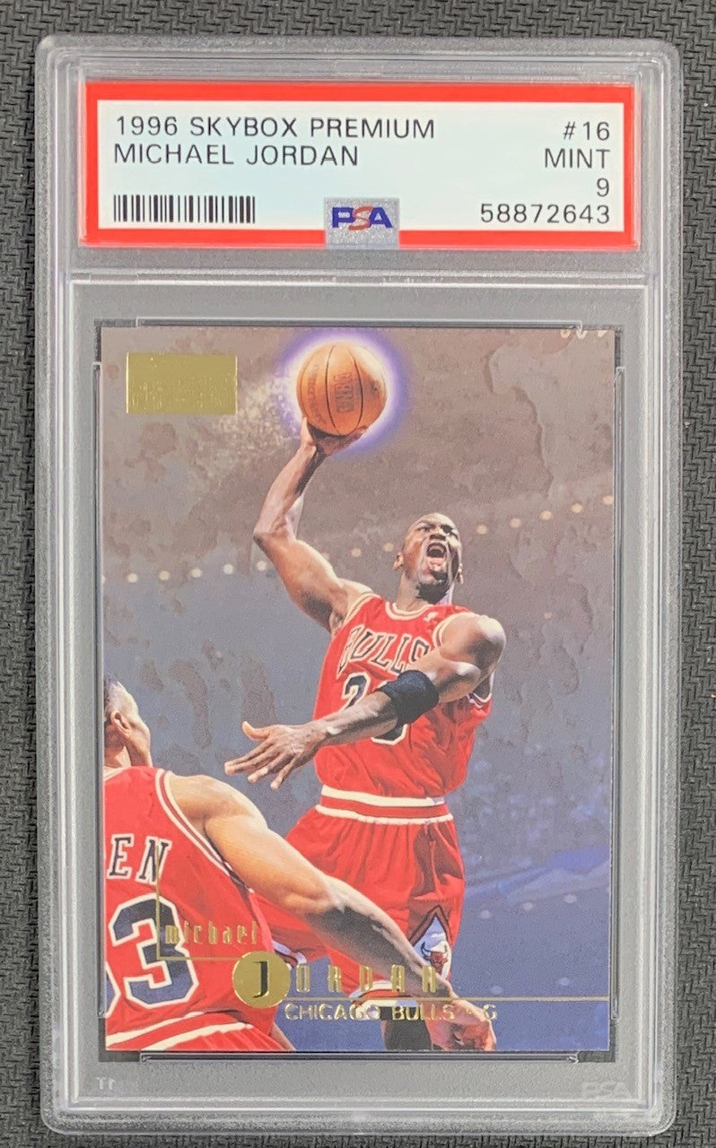 Michael Jordan 1996 Skybox Premium Basketball Card #16 Graded PSA 9-Powers Sports Memorabilia
