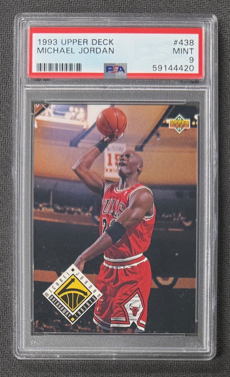 Michael Jordan 1993 Upper Deck Chicago Bulls Basketball Card #438 Graded PSA 9 Cert #59144420-Powers Sports Memorabilia