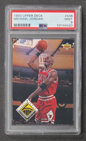 Michael Jordan 1993 Upper Deck Chicago Bulls Basketball Card #438 Graded PSA 9 Cert #59144420-Powers Sports Memorabilia
