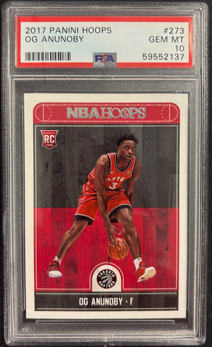 OG Anunoby 2017 Panini Hoops Toronto Raptors Basketball RC Rookie Card #273 Graded PSA 10 Cert #59552137-Powers Sports Memorabilia