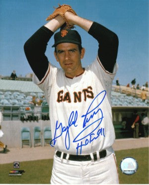 Gaylord Perry Autographed San Francisco Giants MLB Licensed 8x10 Photo w/ HOF91 - COA-Powers Sports Memorabilia