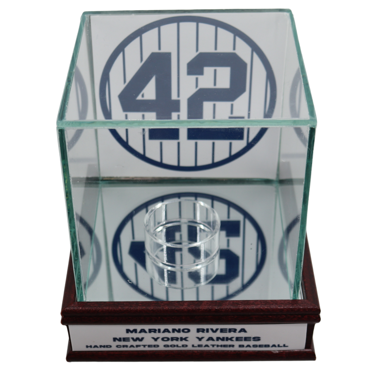 Mariano Rivera New York Yankees Signed Inscribed Hand Stitched Gold Baseball LE of 42-Powers Sports Memorabilia