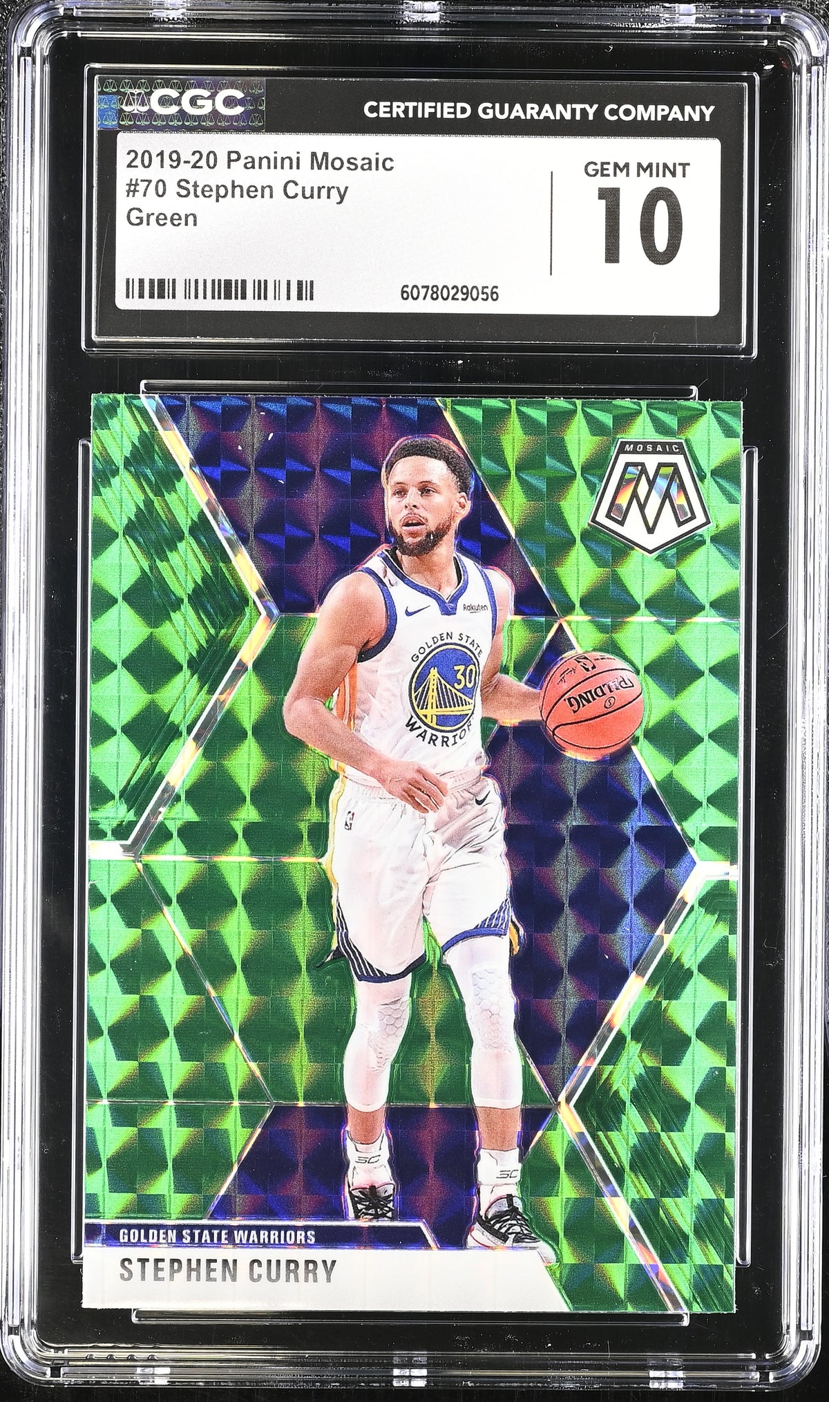 Stephen Curry 2019 Panini Mosaic Green Card #70 CGC 10-Powers Sports Memorabilia
