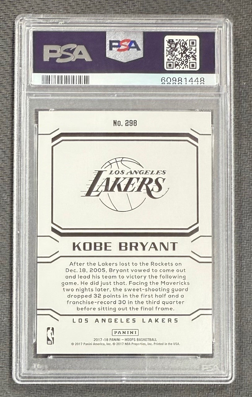 Kobe Bryant 2017 Panini Hoops Basketball Card #298 Graded PSA 10 Cert #60981448-Powers Sports Memorabilia